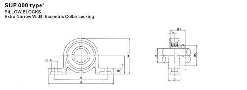 【軸承座,帶座外球面軸承 SUP000~SUP006系列】價格,廠家,圖片,滾動軸承,寧波三雅軸承-